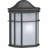 1-Light Outdoor Cast Aluminum Fluorescent Black Wall Mount Wall Sconce Wall Light with White Acrylic Shade