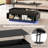 40'' Rectangular Lift Top Coffee Table With Rgb Led, Hidden & 4 Open Storage-1869064724