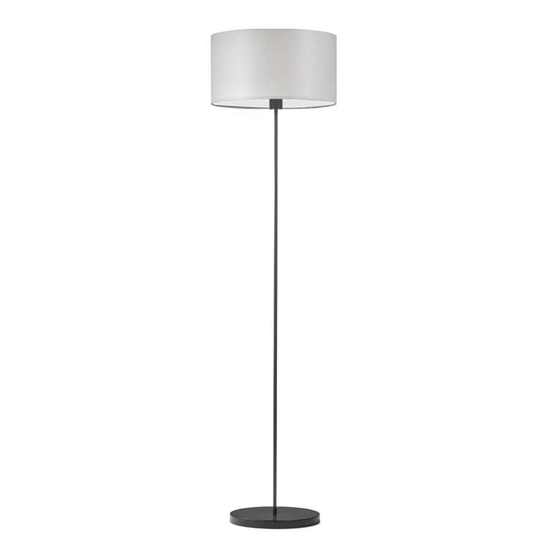 Askel 156cm Traditional Floor Lamp, Black, Light Grey