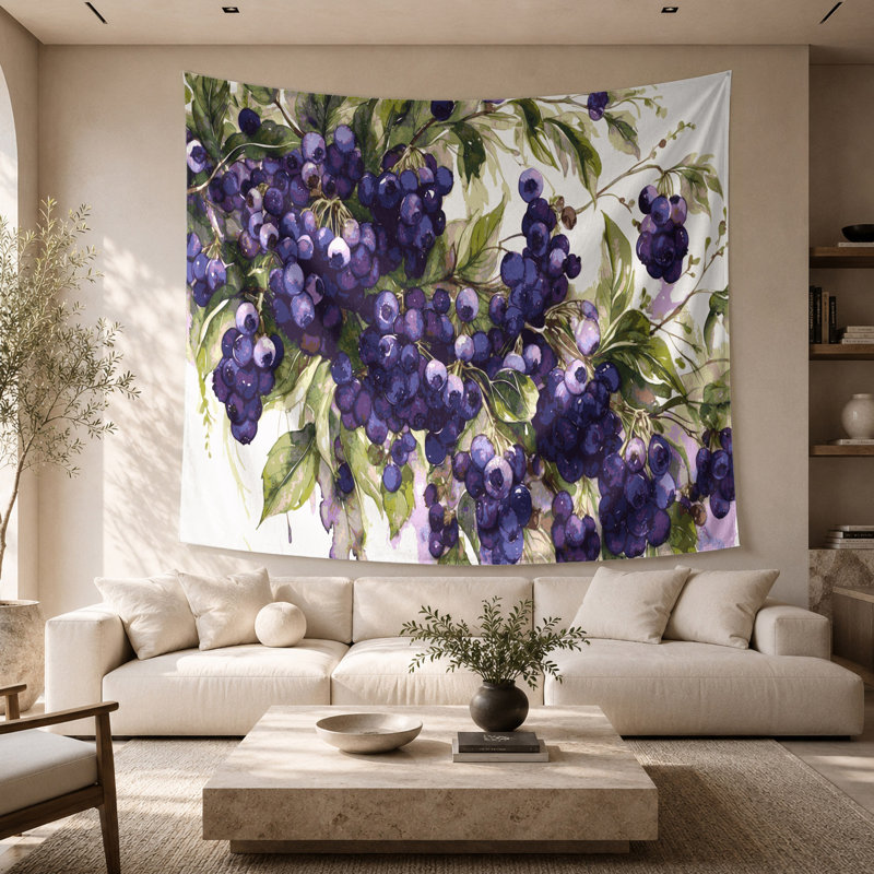 Tapisserie murale Fruit Saskatoon, 68 po x 80 po