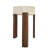 Travertine Top & Dark Oak End Table