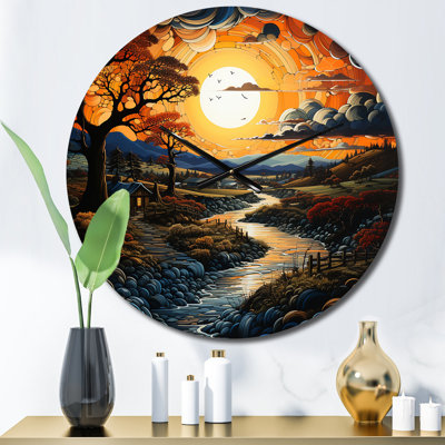 Horloge murale Charletha - Paysages