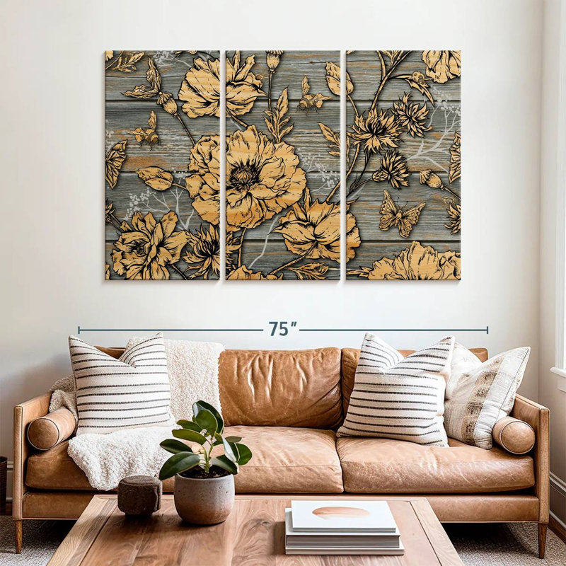 Harnek Rustic Floral, 42" H x 65" W