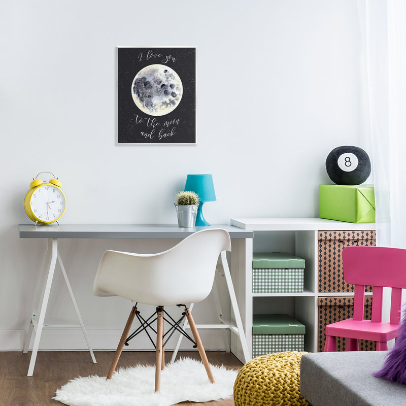 «Love You To Moon», plaque murale aquarelle, design par Brett Blumenthal