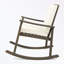 Chaise berçante d'extérieur en bois avec coussins moelleux-1810719387