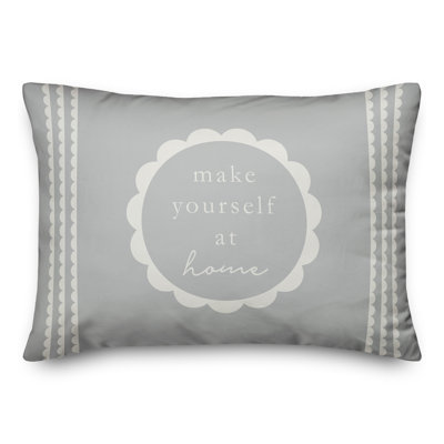 Housse et insert de coussin rectangulaire «Make Yourself at Home Scallope»