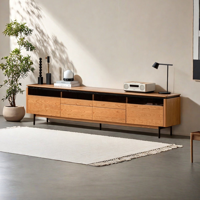 Meuble télé Modern, H 21,26 po x L 86,61 po x l 13,78 po