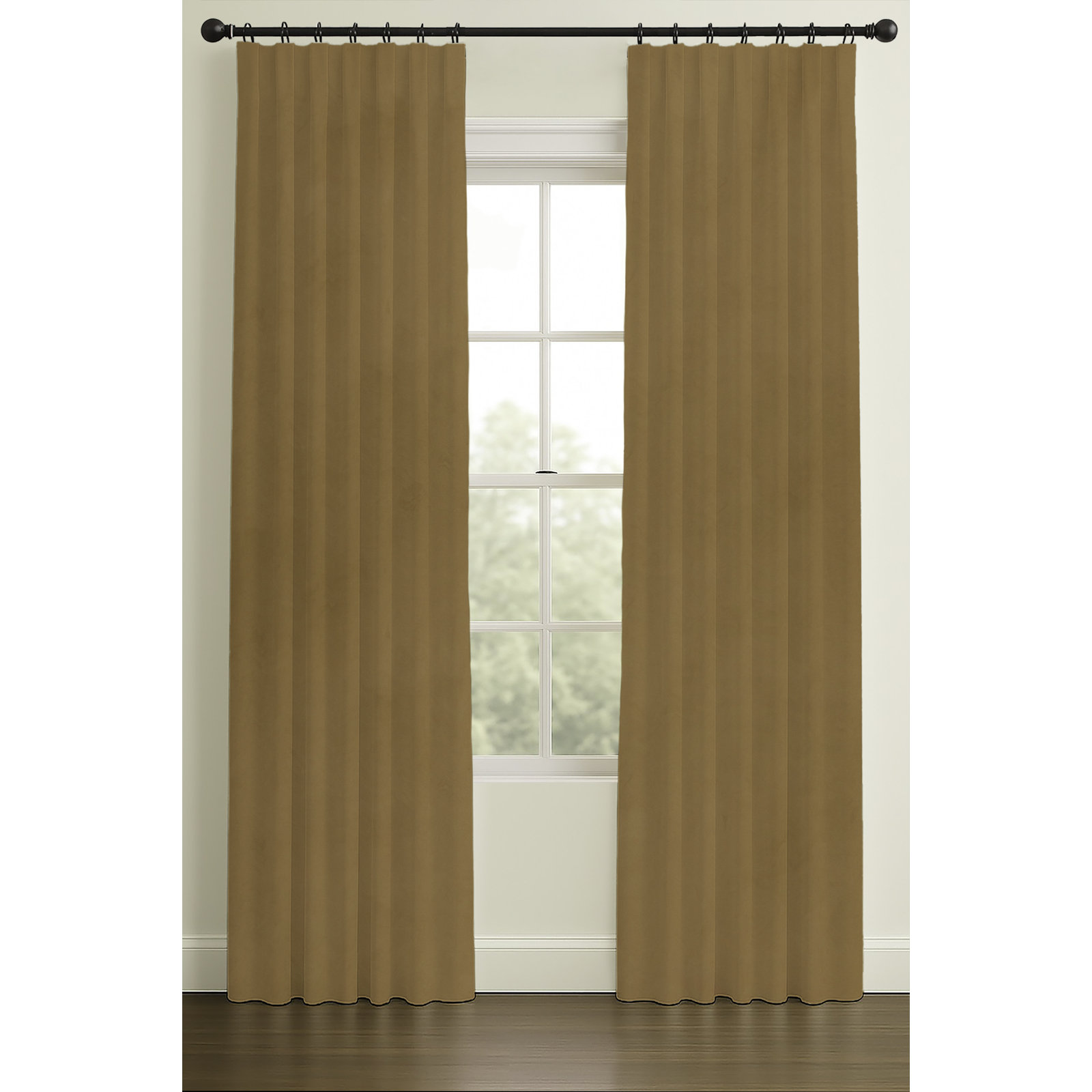 84" Rod Pocket/Back Tab Room Darkening Westcliffe Tiger Eye, Inverted Pleat, 33" W x 96" L, Single