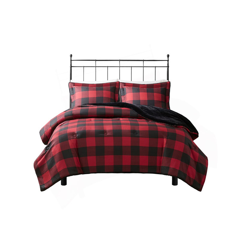 Ensemble d'édredon en duvet synthétique de très grande taille en laine et en fausse fourrure très grand / très grand californien