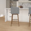 Tabouret pivotant à hauteur réglable en bois et rembourré Dorreen-2124057862-2124057863