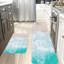 Ensemble de 2 tapis de flanelle antidérapants pour la salle de bain et la cuisine