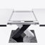 Table de salle à manger moderne carrée, plateau de table extensible + panneau de fibres à densité moyenne noir