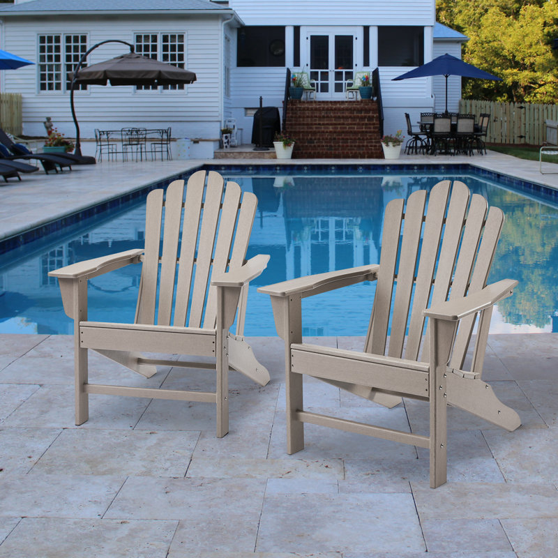 Chaise Adirondack en plastique Byrge, Marron