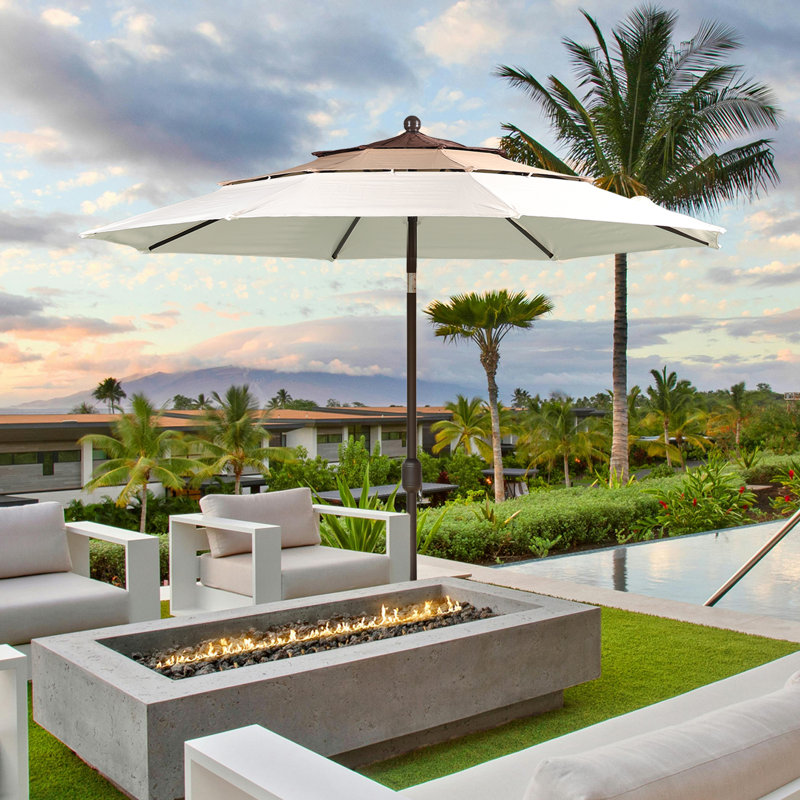 305cm Tilt Parasol, Brown/Beige