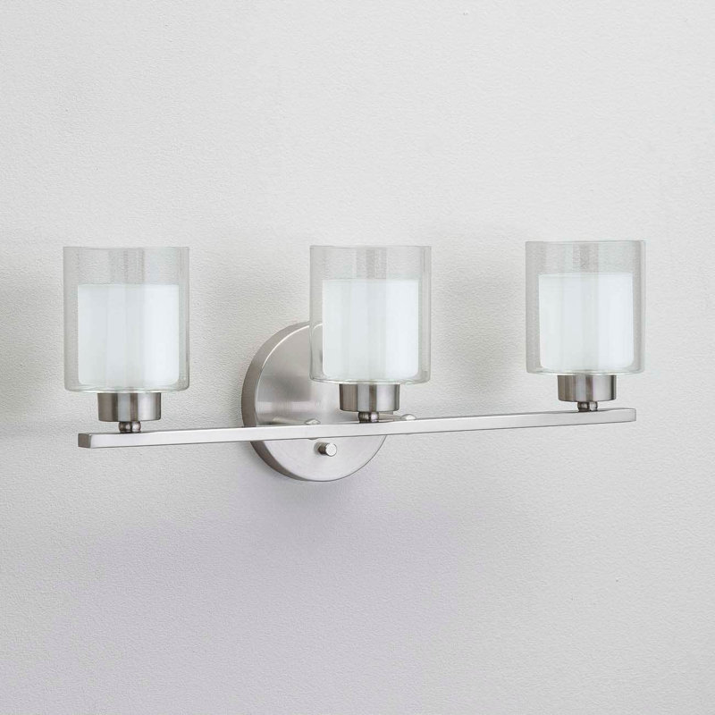 Leith Triple Wall Sconce Armed Sconce, Brushed Nickel