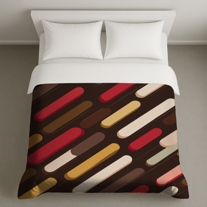 Housse de couette abstraite Diagonal, Grand lit