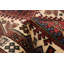 Tapis de couloir unique en laine noué à la main de style nouvel âge 2 pi 1 po x 9 pi 3 po Jesse-James crème / rouge / bleu marine foncé