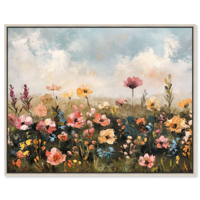 Dreaming Meadows Canvas Muted Florals by Art Remedy