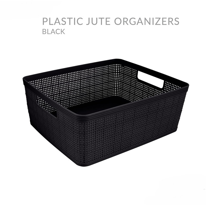 10-Piece Plastic Storage Basket Set – Nesting Bathroom & Kitchen Organizer Bins in Multiple Sizes