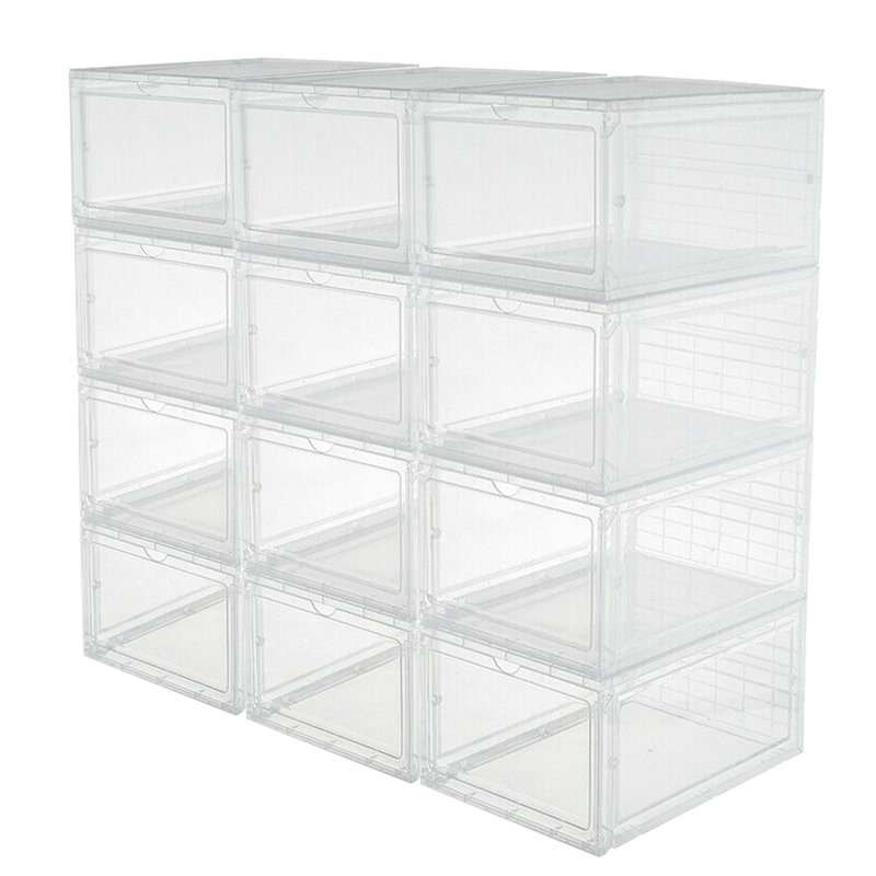 Stackable Shoe Storage Box, Clear