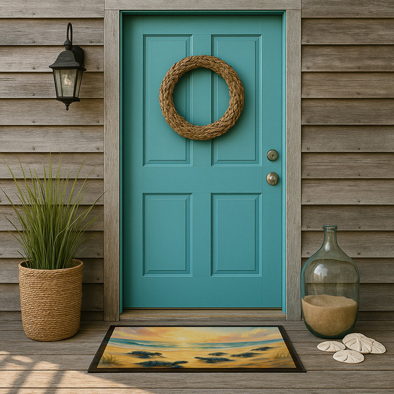 Turtle Hatchlings Doormat, 24" W x 36" L