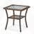 Durable All-Weather Rattan Outdoor Side Table with Tempered Glass Top and Storage, Perfect for Patio and Balcony Use