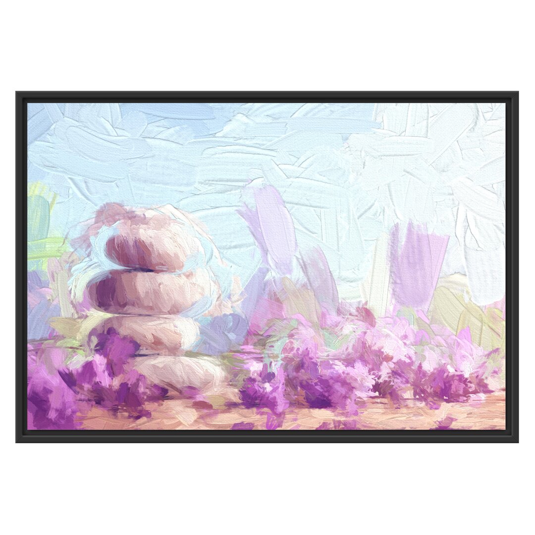 Gerahmtes Wandbild Lavendel Spa-Stillleben Kunst