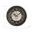 Clocks, 16" Round, Wall Clock, Antique Brown, Transitional
