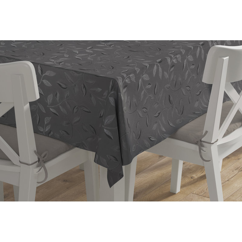 Nappe surdimensionnée en jacquard Vines 54x70 - Muscade, L 88 po x l 70 po, Gris