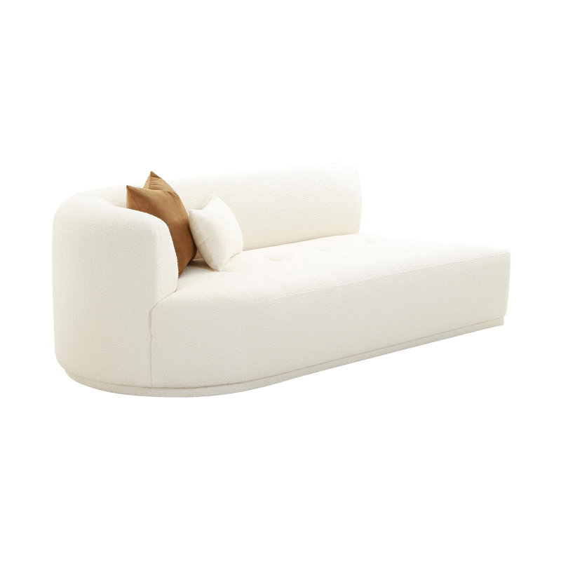 Cloteen Boucle Modular LAF Loveseat, Crème