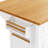 White Kitchen Island With Wheels And Drop Leaf. Pattern, Spice Rack, Towel 2 Doors, 5 Drawers, Adjustable Shelf For Leaf Design. Decoration, Neatness-2030921109-2030921131