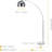 Modern Arc Floor Lamp With Faux Marble Base And Chrome Bell Shade For Versatile Lighting