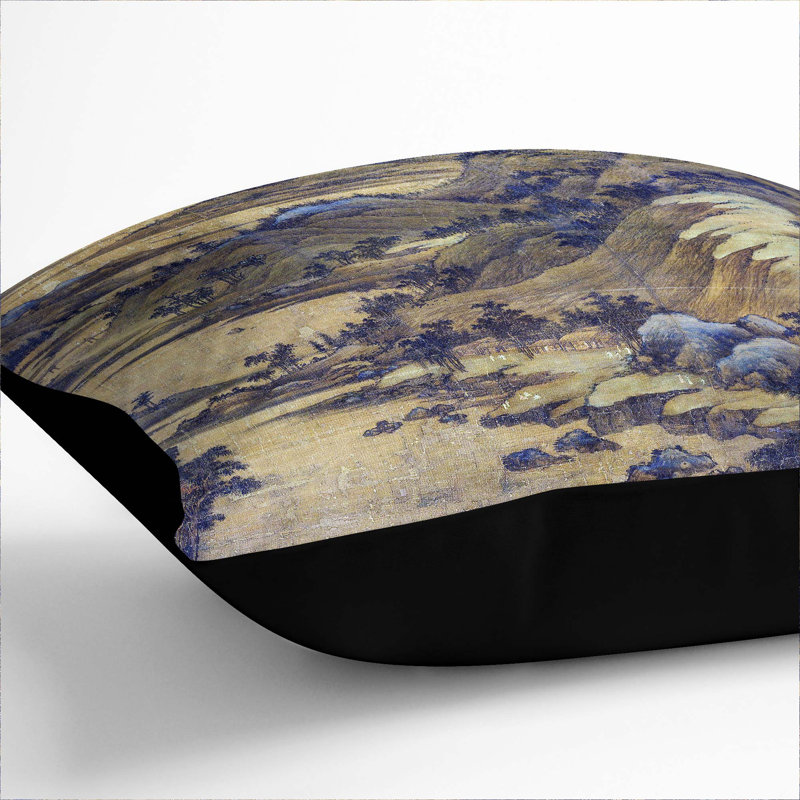 Square Cushion, Black, 55cm H x 55cm W x 20cm D