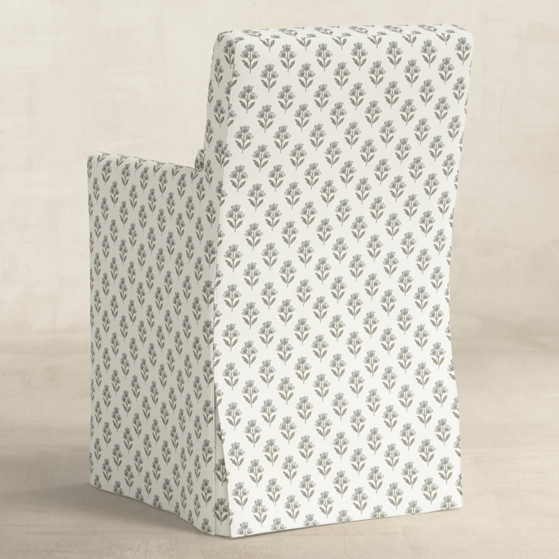 Upholstered Arm Chair, Denim