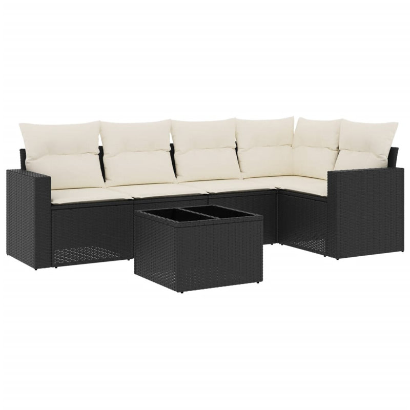 Vidaxl Garden Sofa Set Black