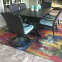 17 Stories Trona Abstract Green/Blue Indoor / Outdoor Area Rug ...