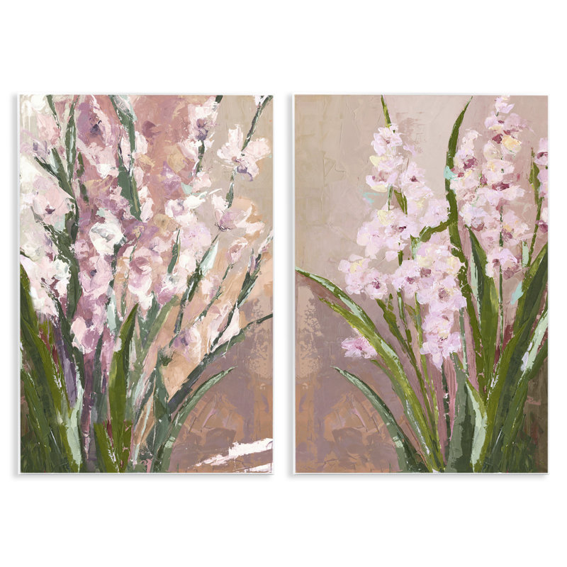 Ensemble de 2 plaques murales Fading Floral Radiance, design par Susan Pepe, H 15 po x l 20 po