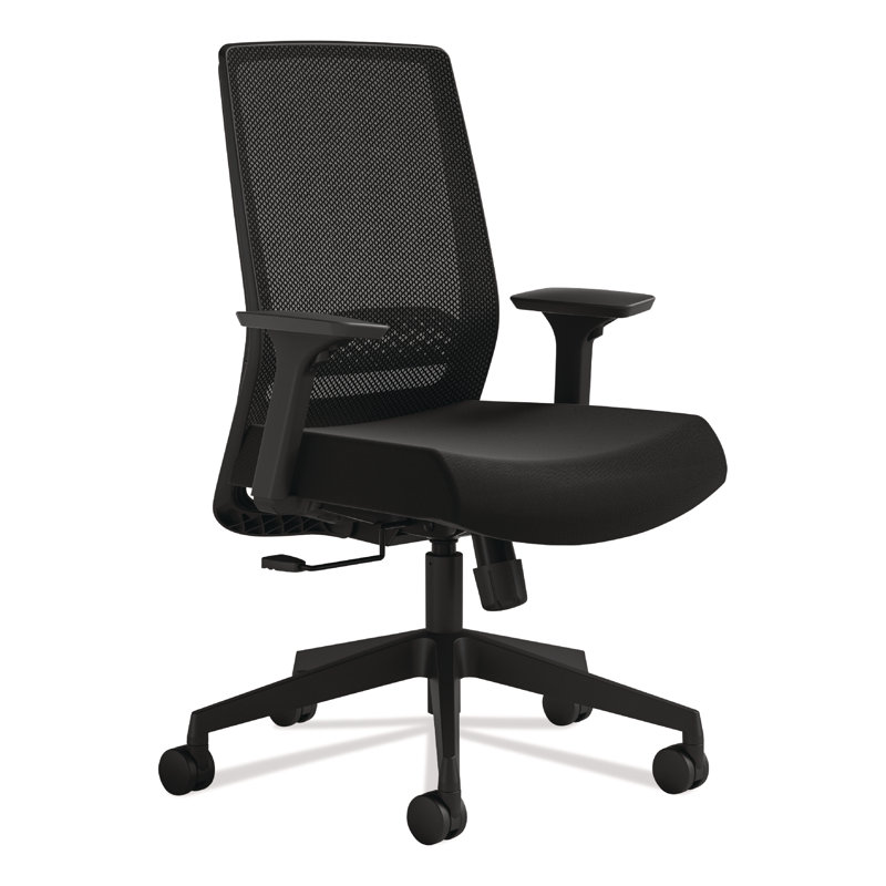 Black Mesh High Back Swivel Task Chair with Adjustable Arms