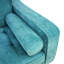 Chaise avec revêtement turquoise - 44,1 po de profondeur, 38,18 de largeur, 33,8 de hauteur, 49,71 lb de poids, rangement