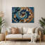 «Dogs Miniature American Shepherd», art mural en métal gris-1347487673