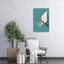 Bleu sarcelle, ciel, panier de basketball, rétro, paysage abstrait, art mural-1372959373