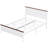 Givens Wood And White Metal Frame Platform Bed With Headboard Noise Free-393639404