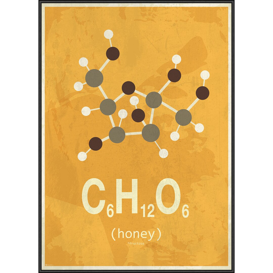 Gerahmtes Poster „Honey“, Grafikdruck