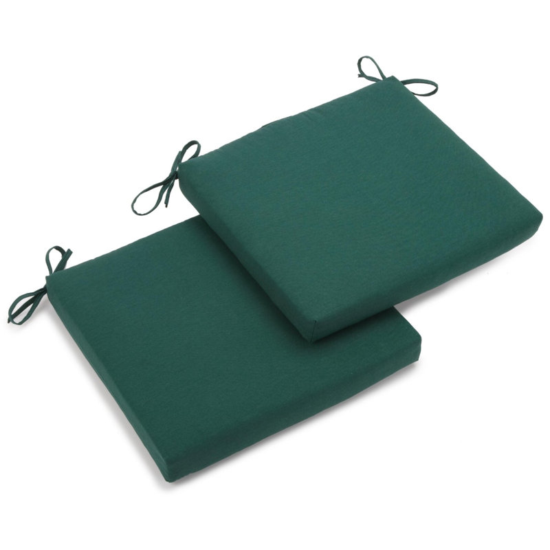 Coussin de chaise de salle à manger d'intérieur, Velours vert forêt, Twill