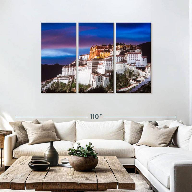 Adella Potala Palace Before Dark, 48" H x 74" W