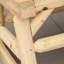 2 chaises berçantes en bois naturel avec un design de bûches -, sièges larges, cour, jardin, patio, capacité de charge de 550 lb