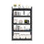 Étagère en métal robuste de 2000 lb, H 5 po 72 po, réglable pour la cuisine, le garage, capacité de garage noire en métal, réglable, tablettes de rangement
