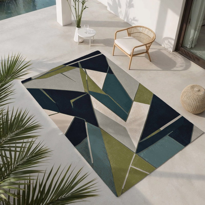 Nebula Trails Indoor And Outdoor Area Rug, Rectangle 1'6" x 2'6"