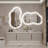 Lunara UL Certified Asymmetrical Frontlit&Backlit LED Bathroom Vanity Mirror, Irregular Wall Mirror with 4mm Tempered Glass, Dimmable-1433478512