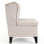 Magnifique chaise d'appoint - Tissu beige capitonné de façon captivante